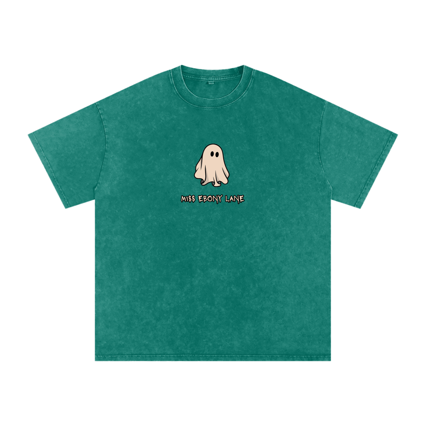 Spooky Dooky Snow Washed Oversized Cotton T-Shirt