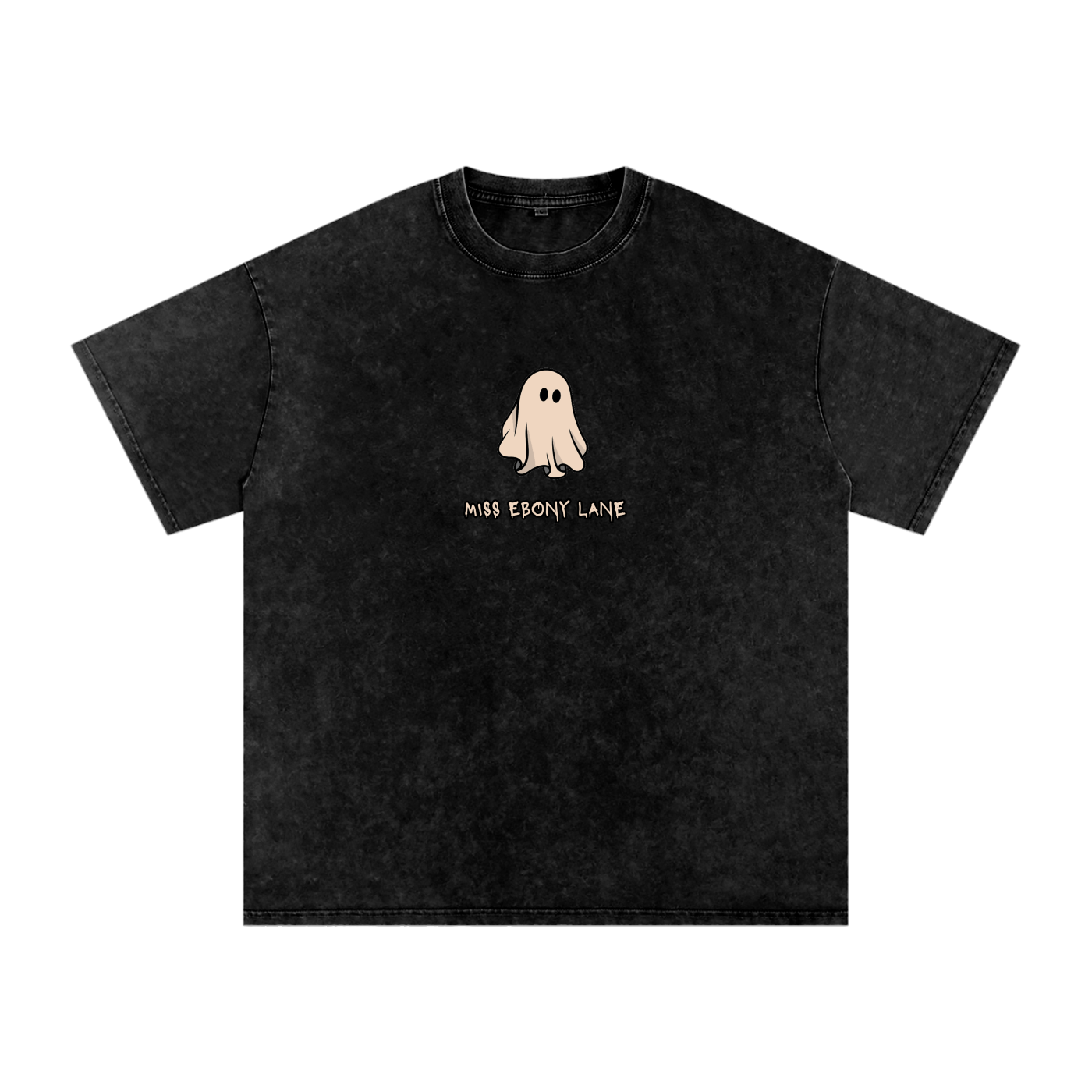 Spooky Dooky Snow Washed Oversized Cotton T-Shirt