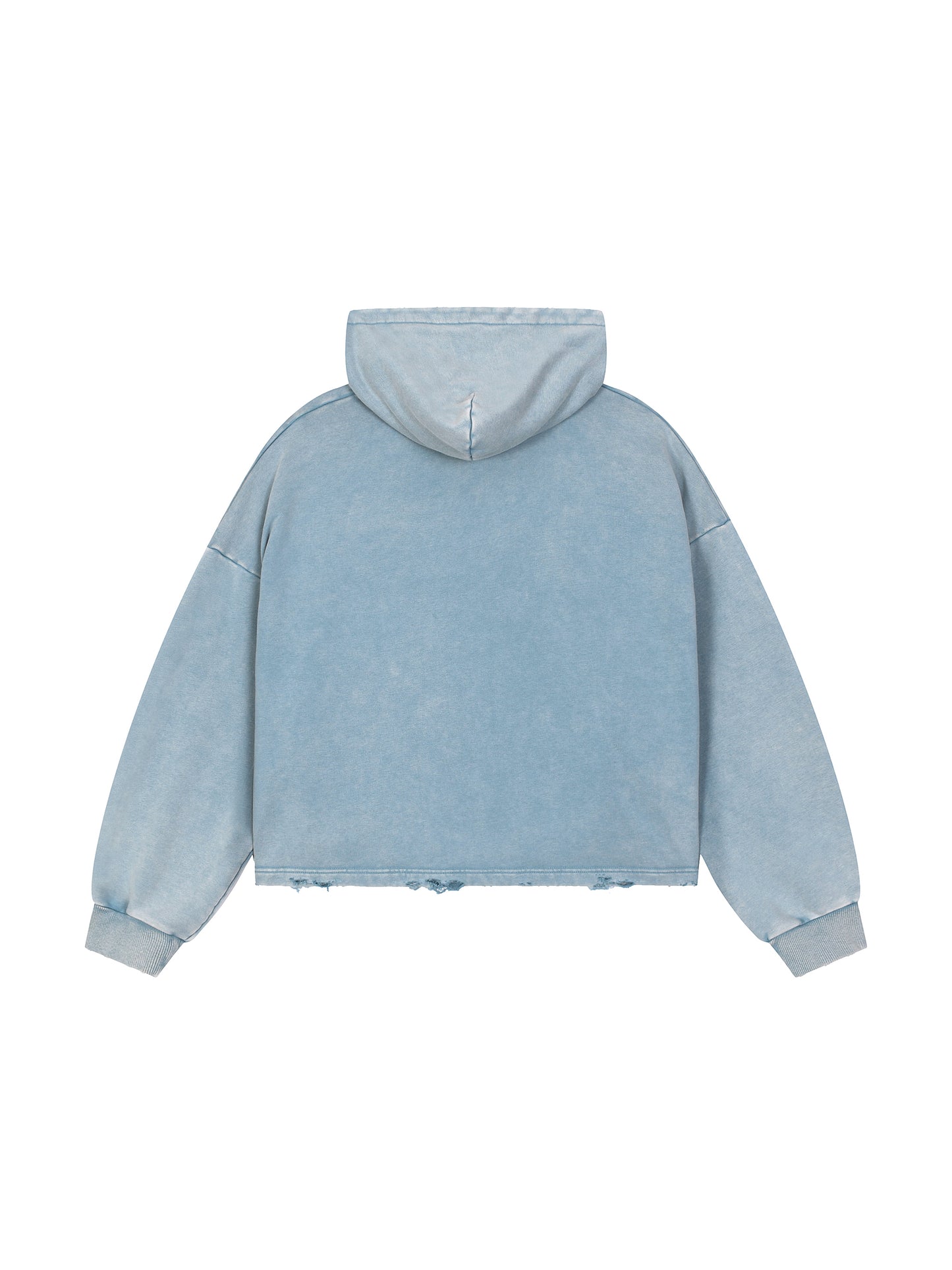 Reina Vintage Washed Frayed-Hem Hoodie