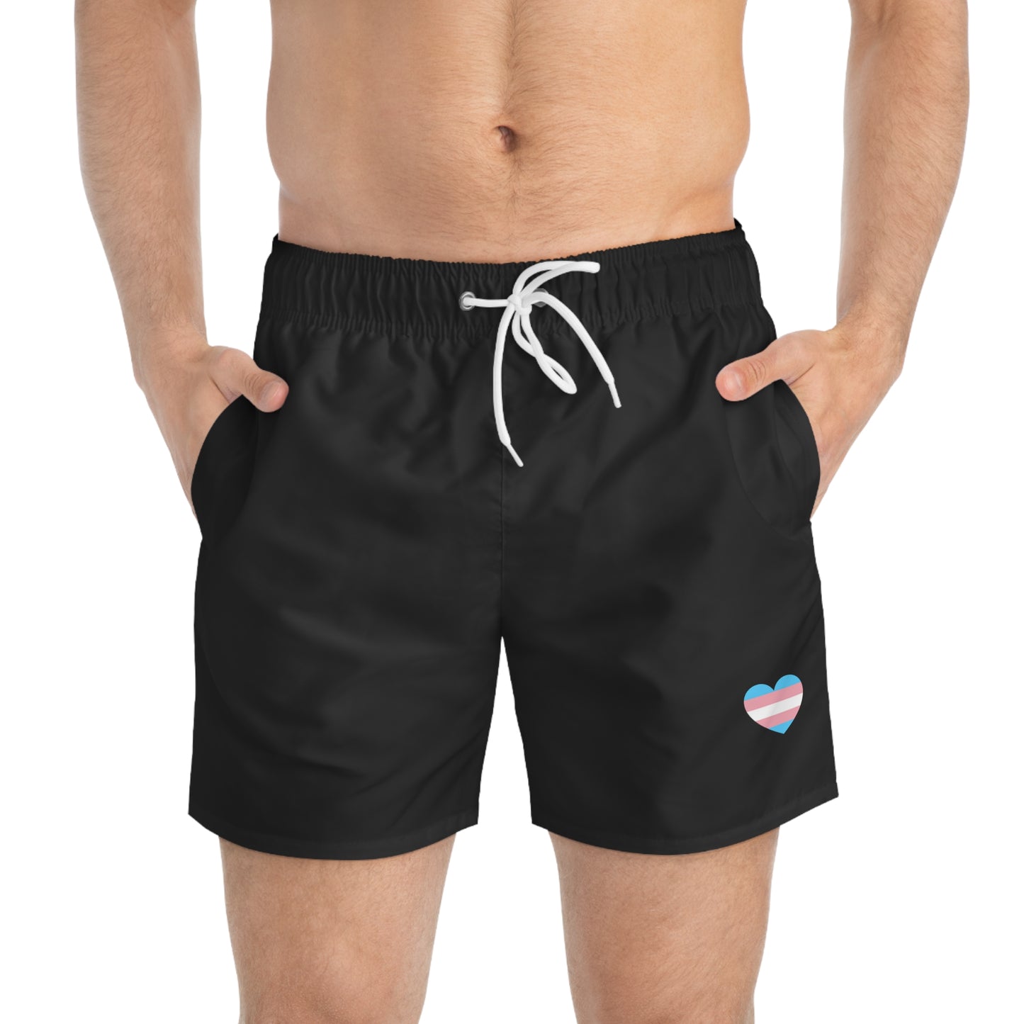 Trans Pride Lined Swim Trunks, Men's LGBTQ+ Swimsuit