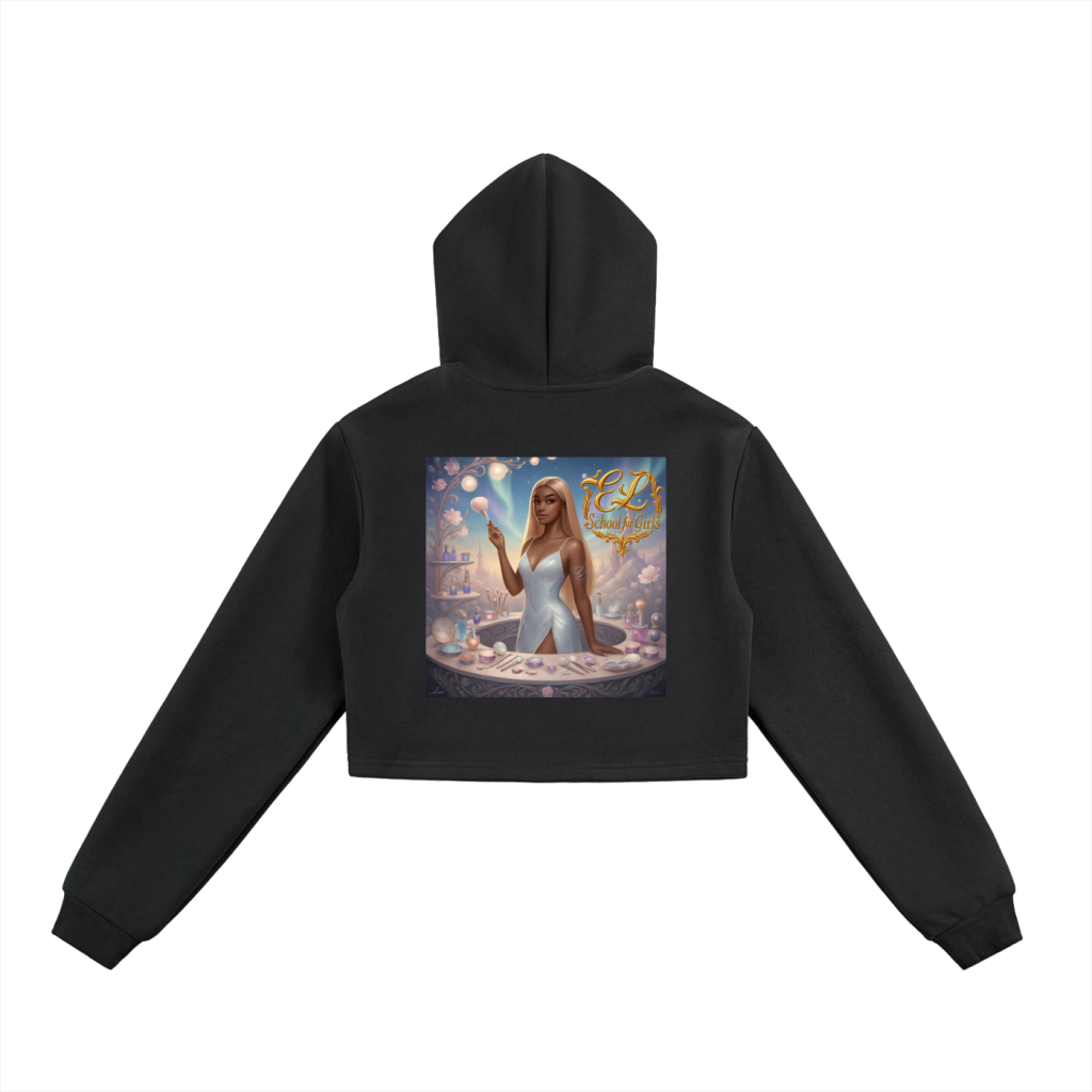 Ebony Lane School for Girls Uniform Cropped Zip-Up Hoodie