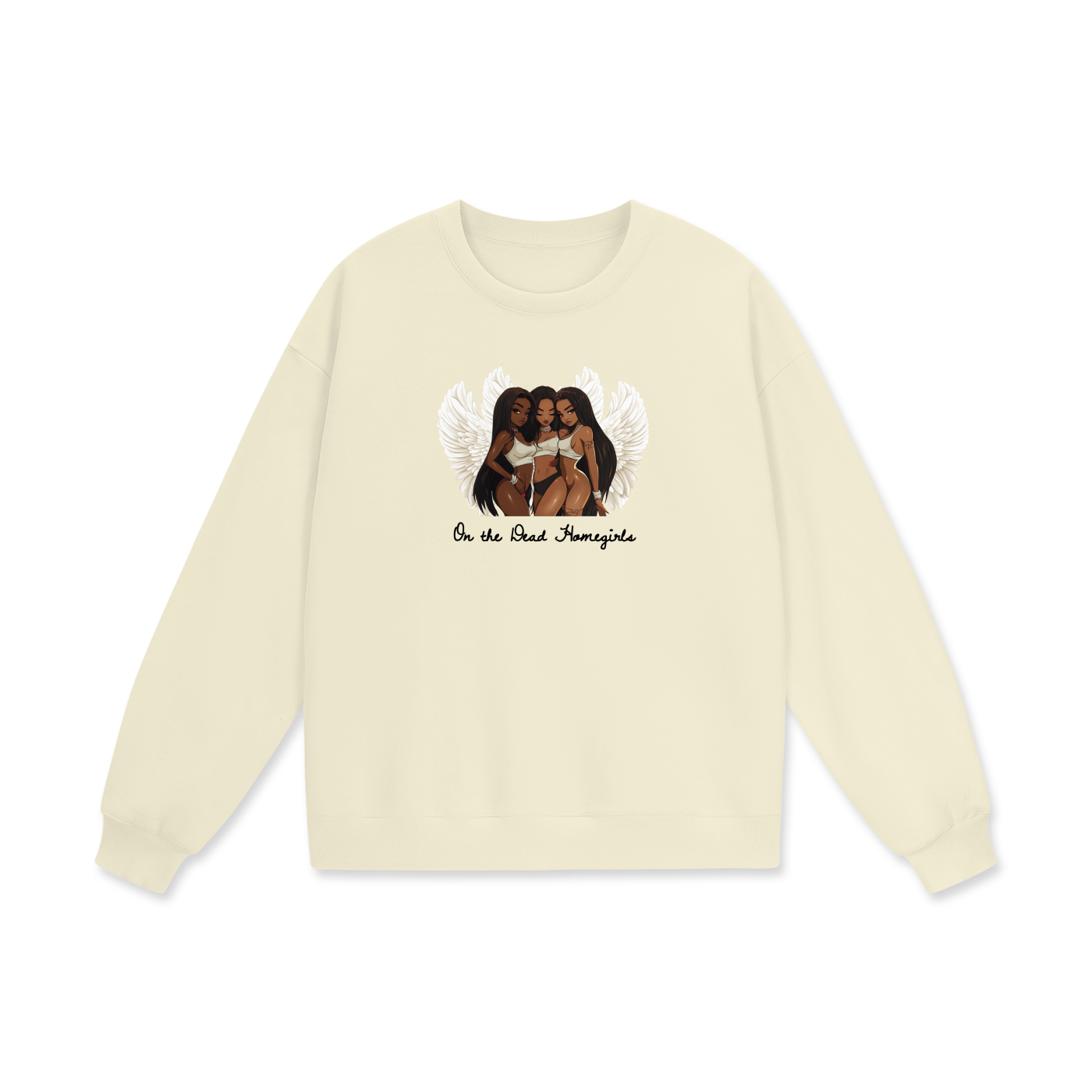 On the Dead Homegirls Unisex Heavyweight Drop Shoulder Oversized Sweatshirt