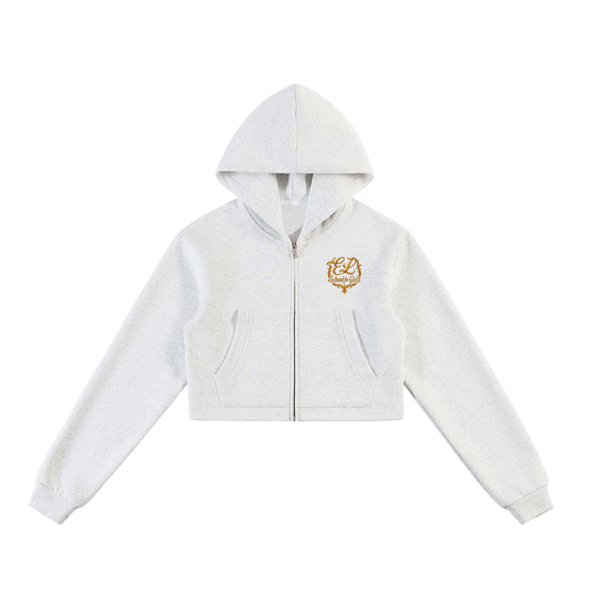 Ebony Lane School for Girls Uniform Cropped Zip-Up Hoodie