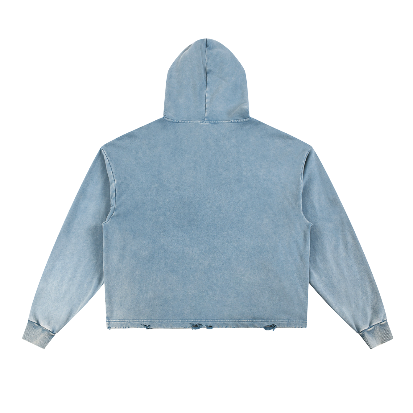 Reina Vintage Washed Frayed-Hem Hoodie
