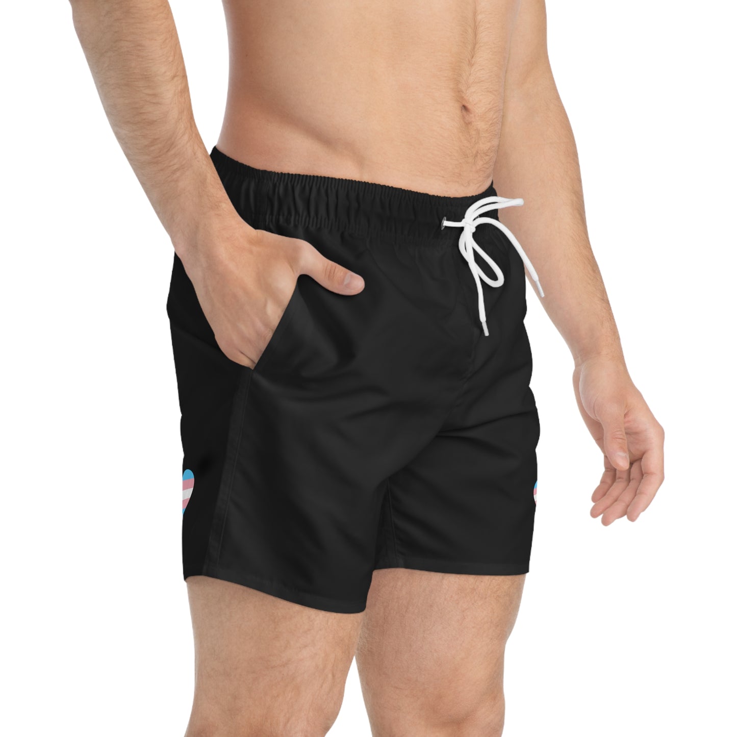 Trans Pride Lined Swim Trunks, Men's LGBTQ+ Swimsuit