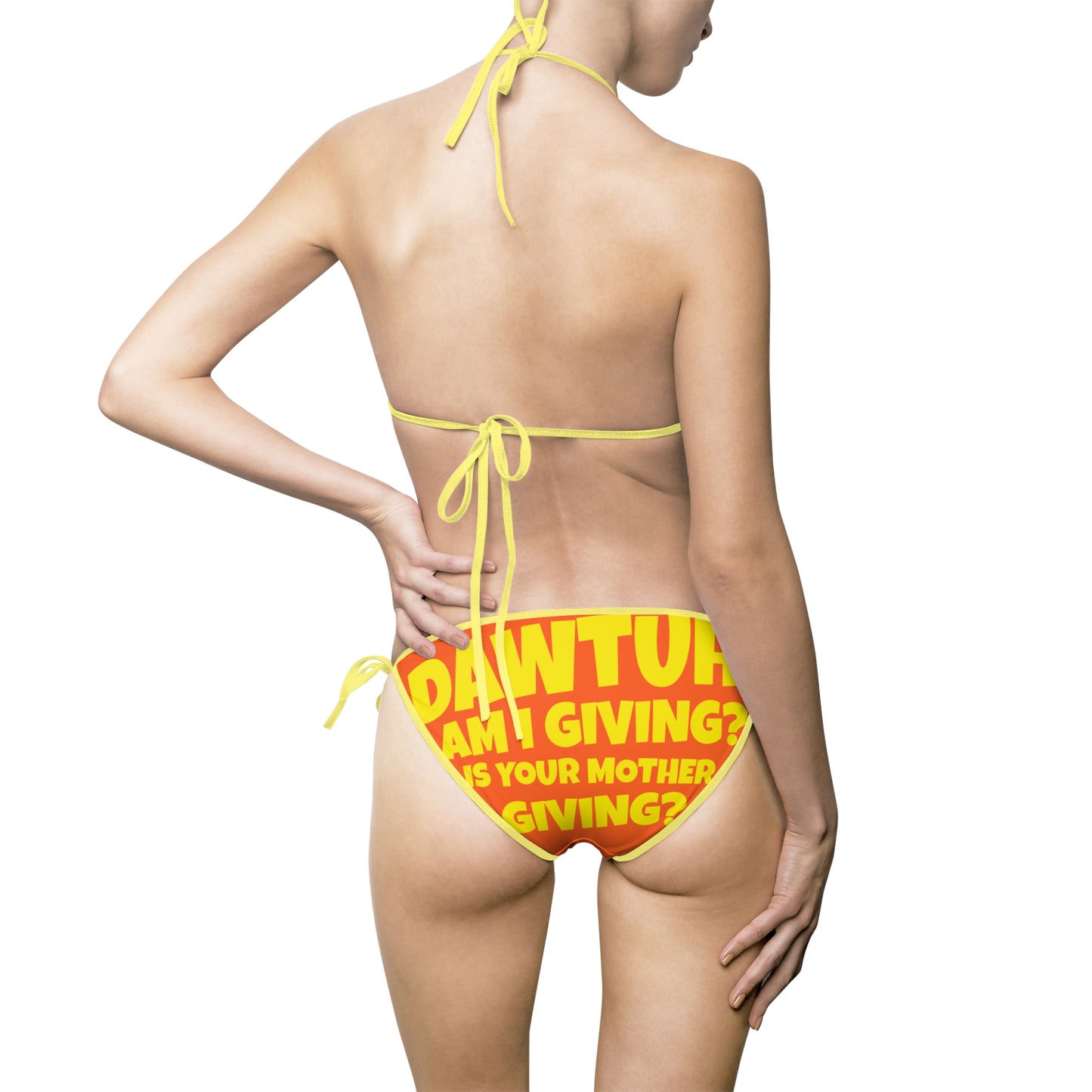 Orange Dawtuh! Bikini - Tie Side Swimsuit