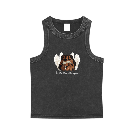 On the Dead Home Girls Snow Washed Tank Top