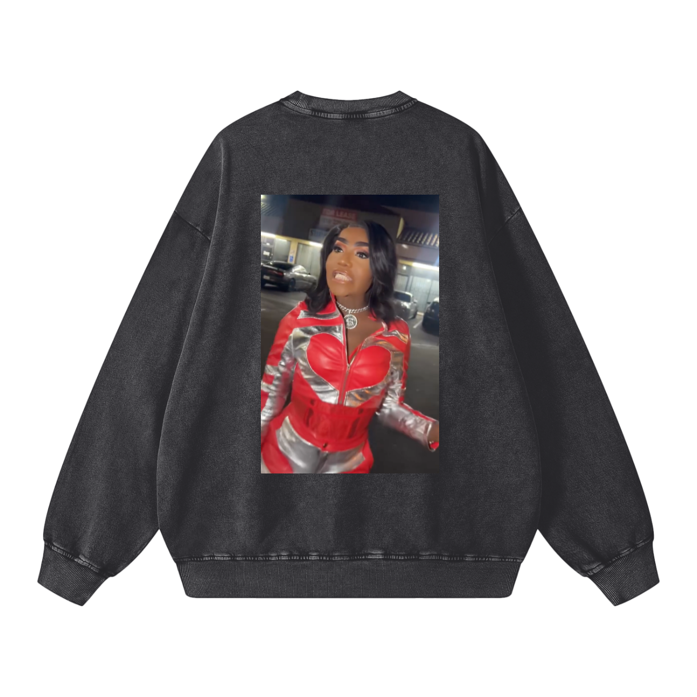 Clipping Bitches Unisex Acid-Wash Oversize Sweatshirt