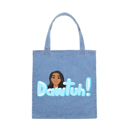 Dawtuh! Denim Tote Bag