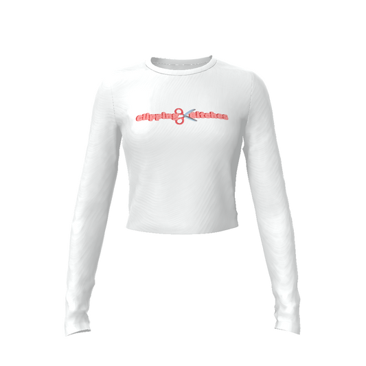 Clipping Bitches Women's Long Sleeve Crop Top