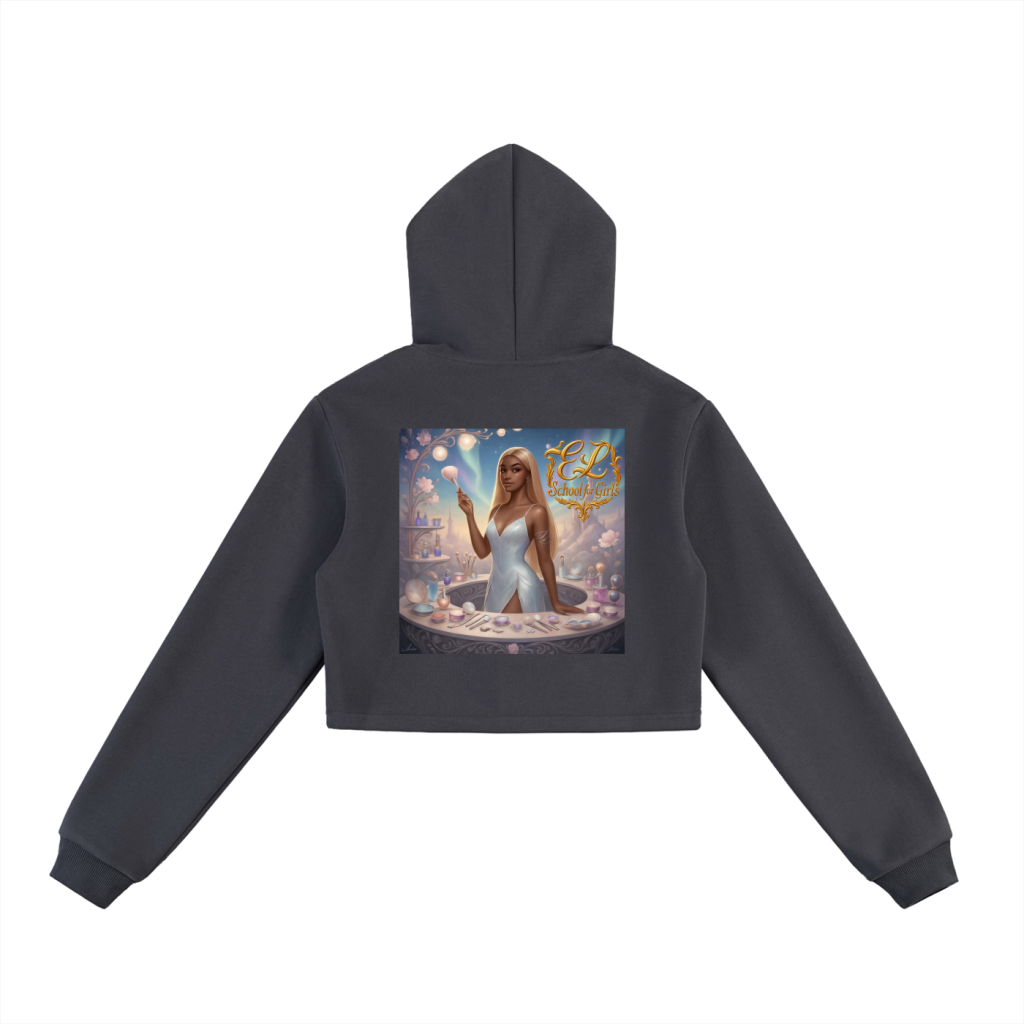 Ebony Lane School for Girls Uniform Cropped Zip-Up Hoodie