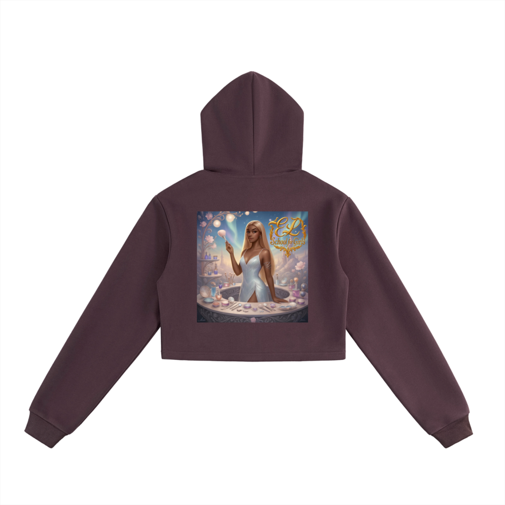 Ebony Lane School for Girls Uniform Cropped Zip-Up Hoodie