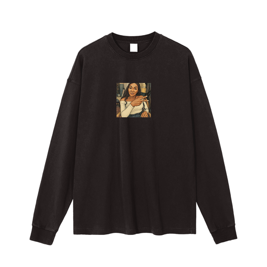 Vintage Clipping Bitches Washed Long Sleeve T-Shirt
