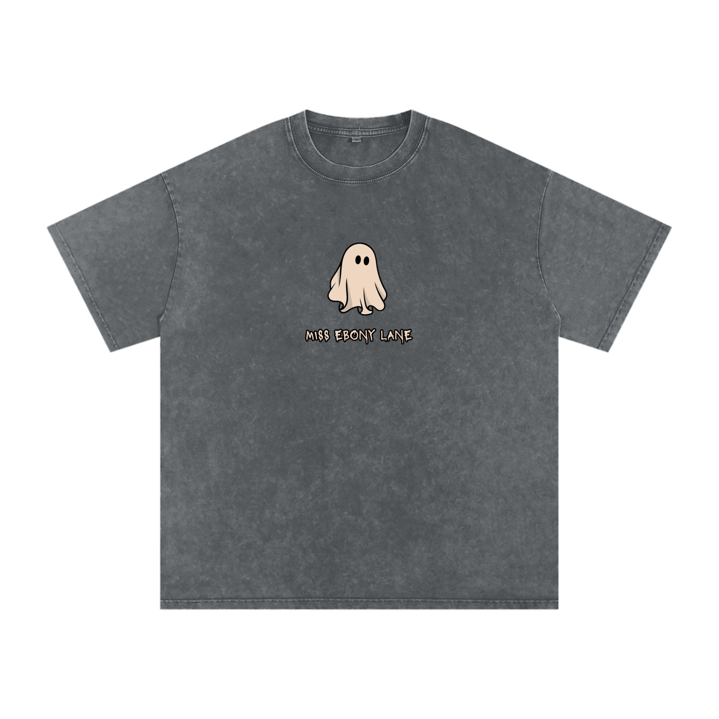 Spooky Dooky Snow Washed Oversized Cotton T-Shirt